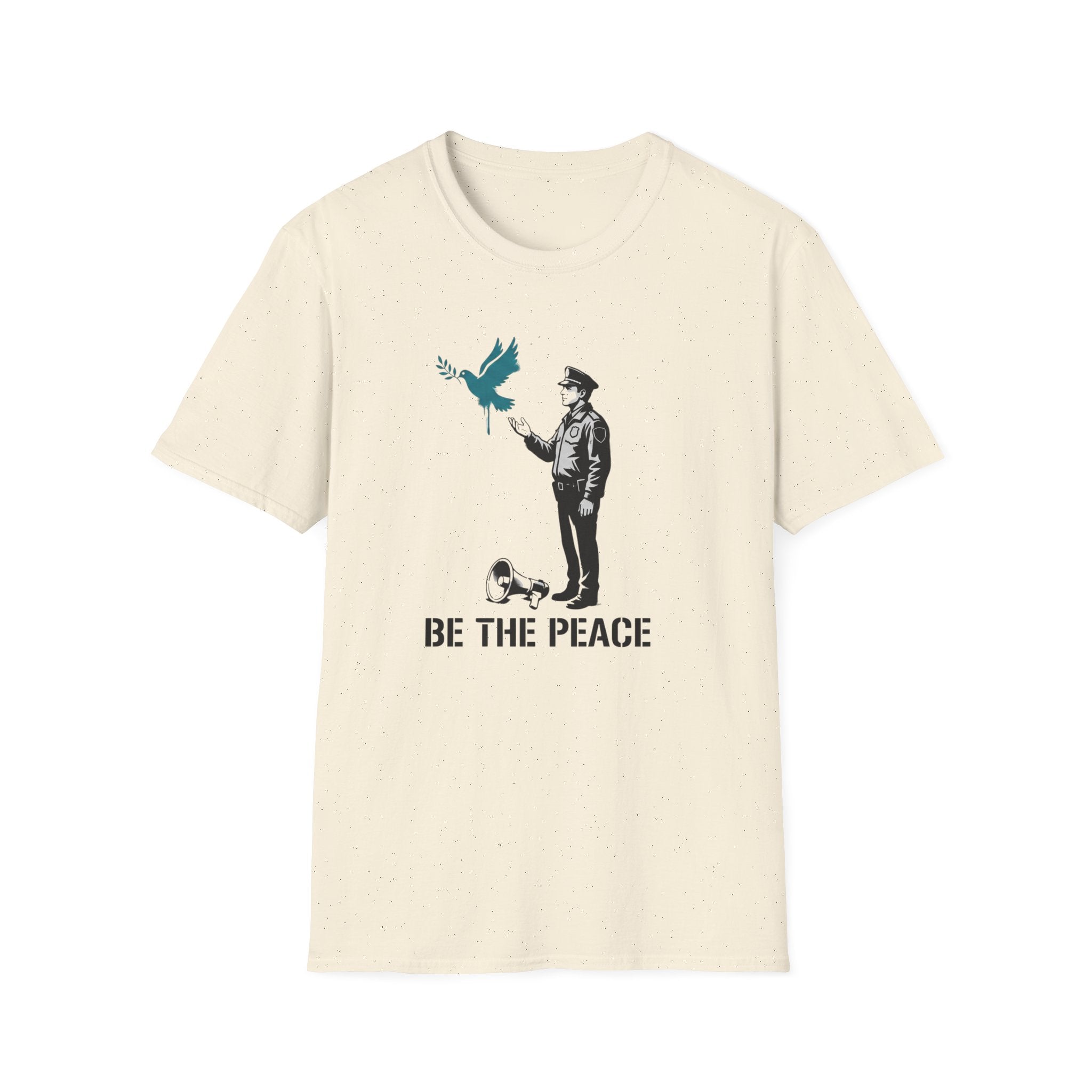 Be The Peace T-Shirt — Dove & Policeman Peaceful Protest Graphic Tee