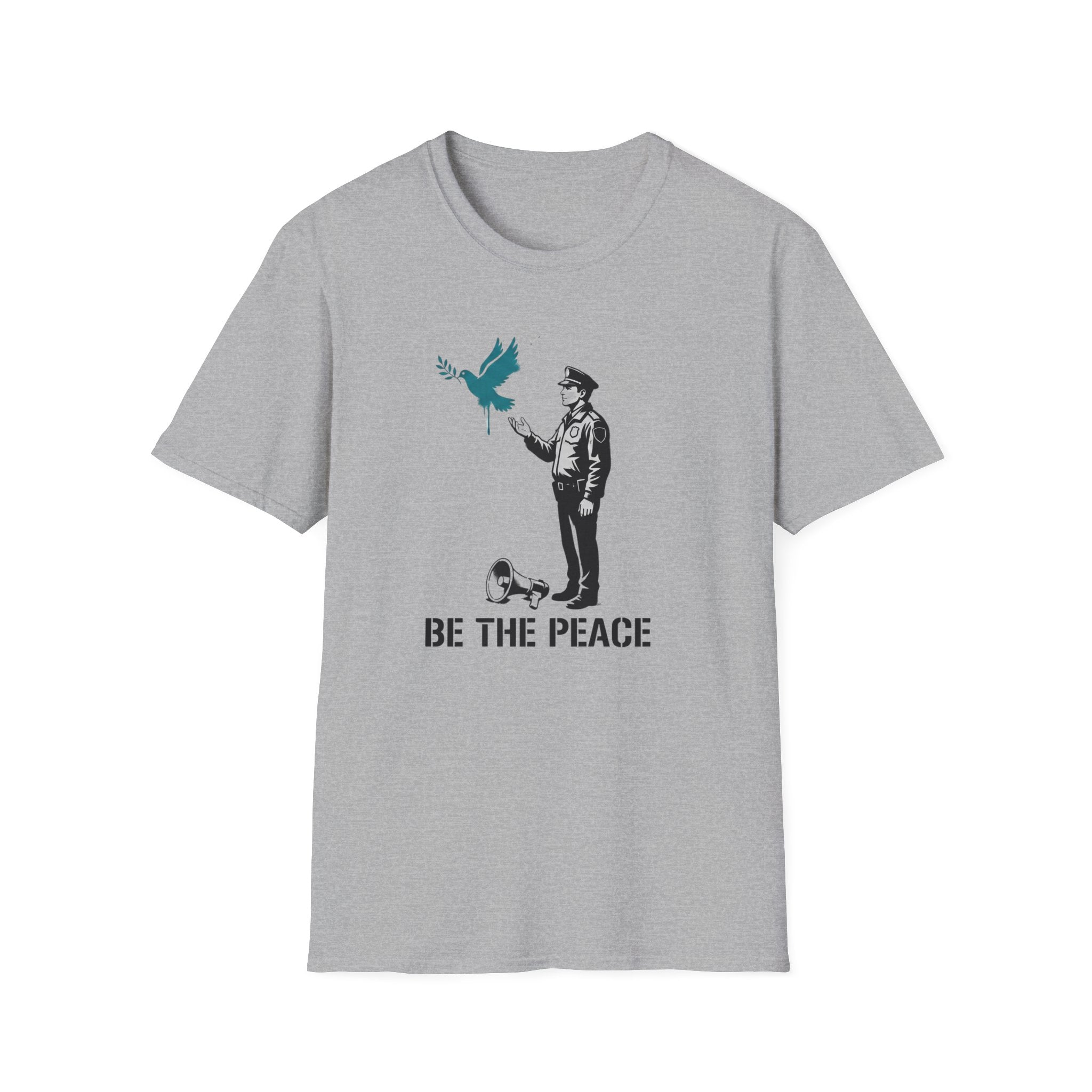 Be The Peace T-Shirt — Dove & Policeman Peaceful Protest Graphic Tee