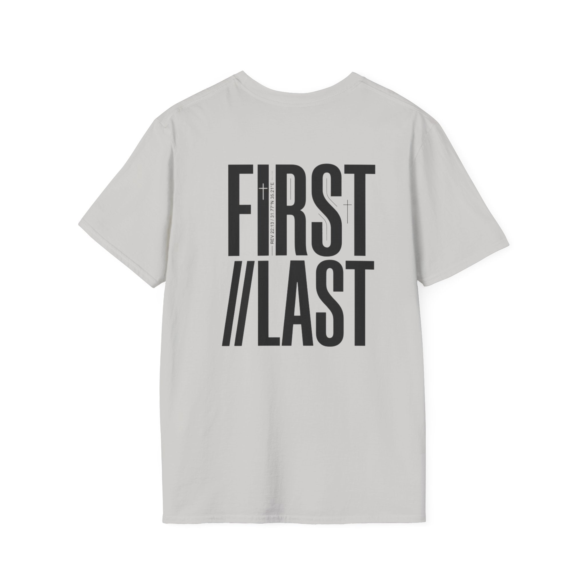 First // Last Graphic T‑Shirt — Minimalist Black Typography Tee