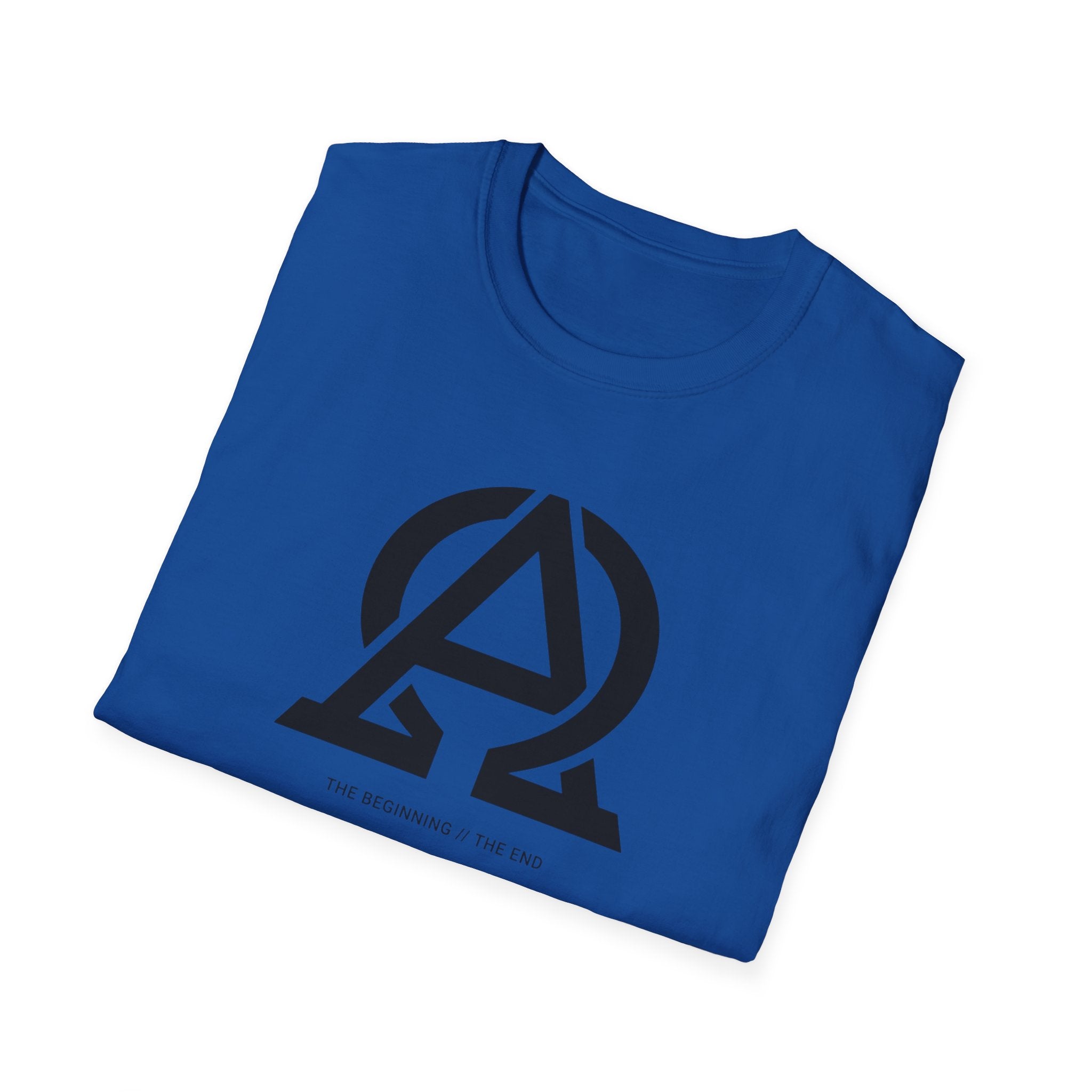 Logo T-Shirt — Minimal 'AΩ' Emblem Tee (The Beginning • The End)