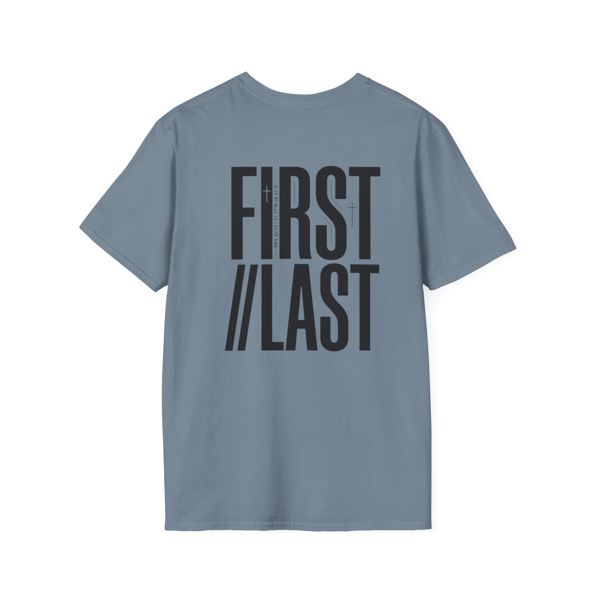 First // Last Graphic T‑Shirt — Minimalist Black Typography Tee