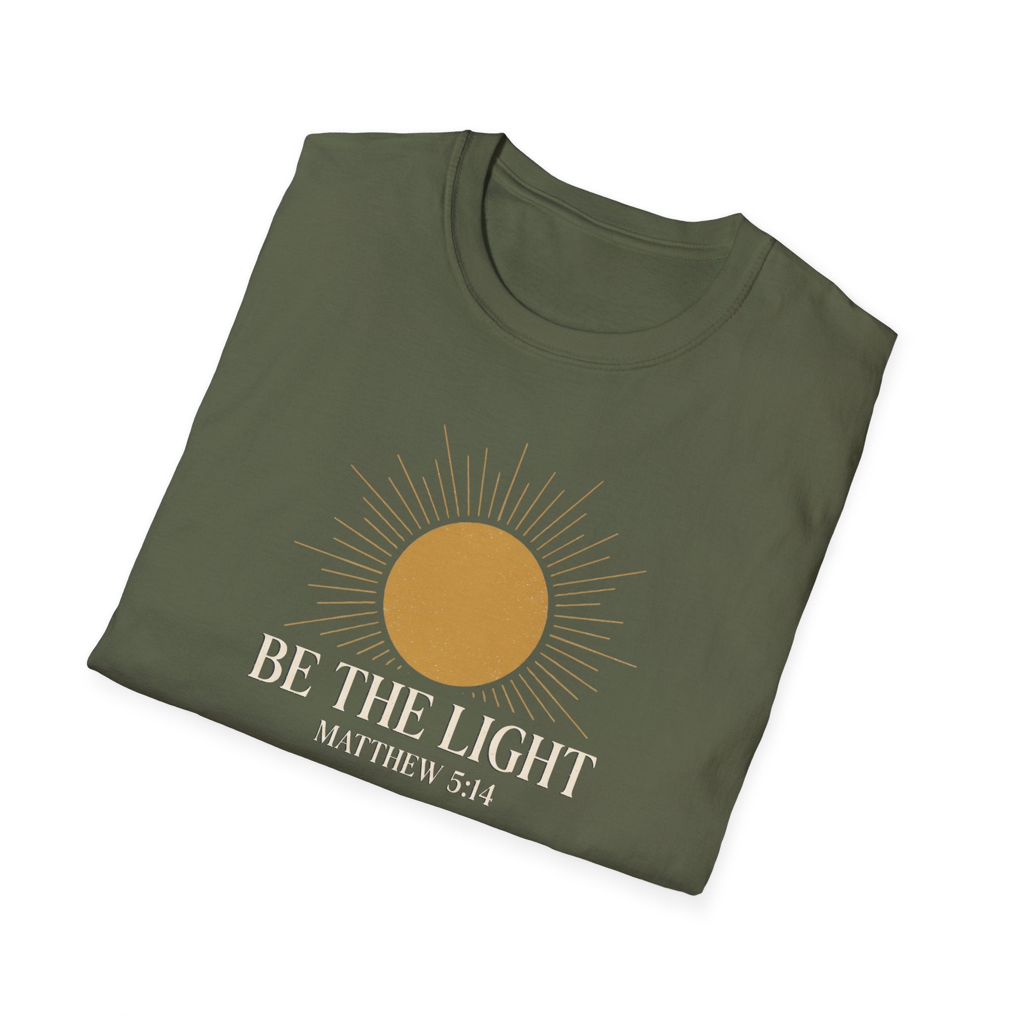 Be the Light T-Shirt — Matthew 5:14 Christian Inspirational Tee