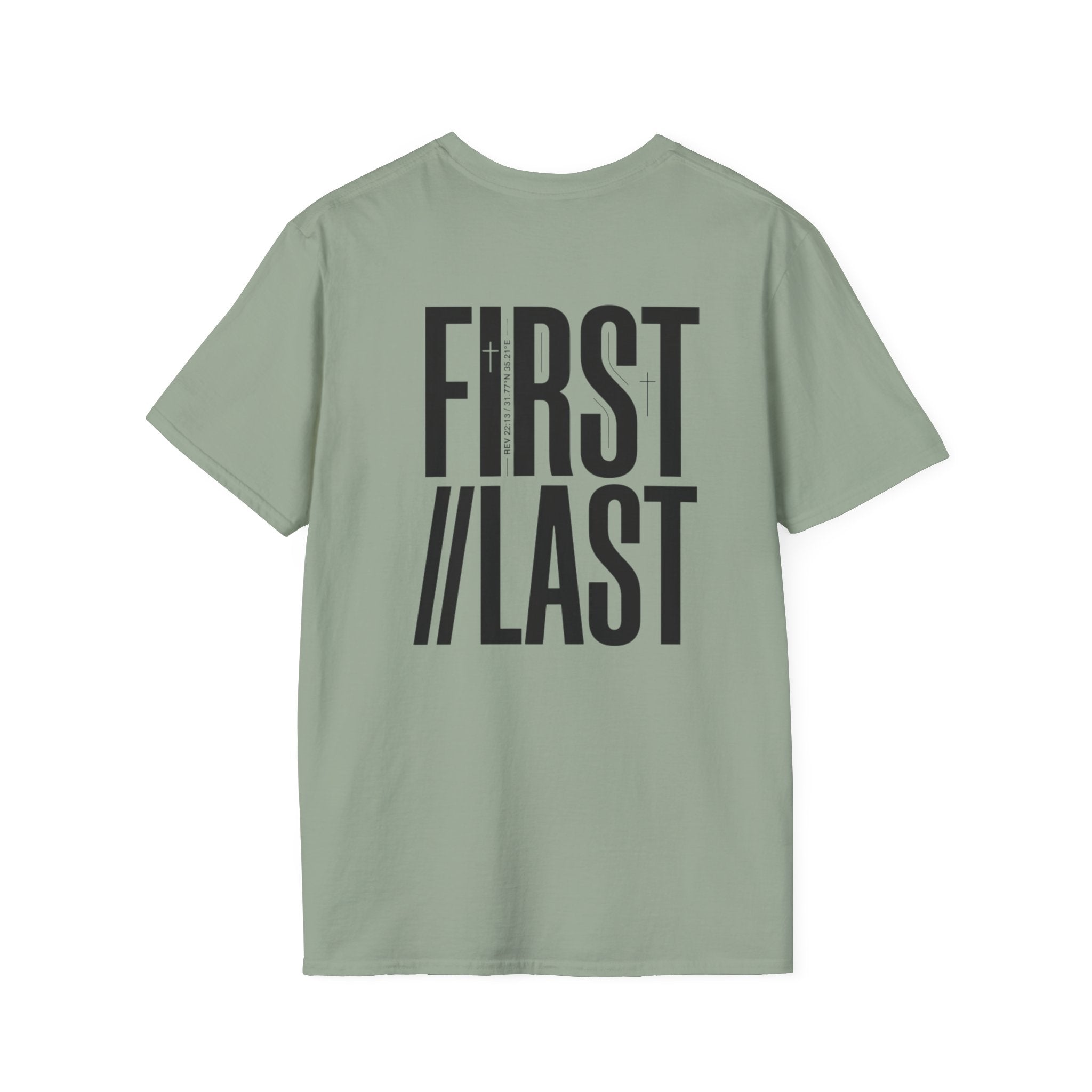 First // Last Graphic T‑Shirt — Minimalist Black Typography Tee