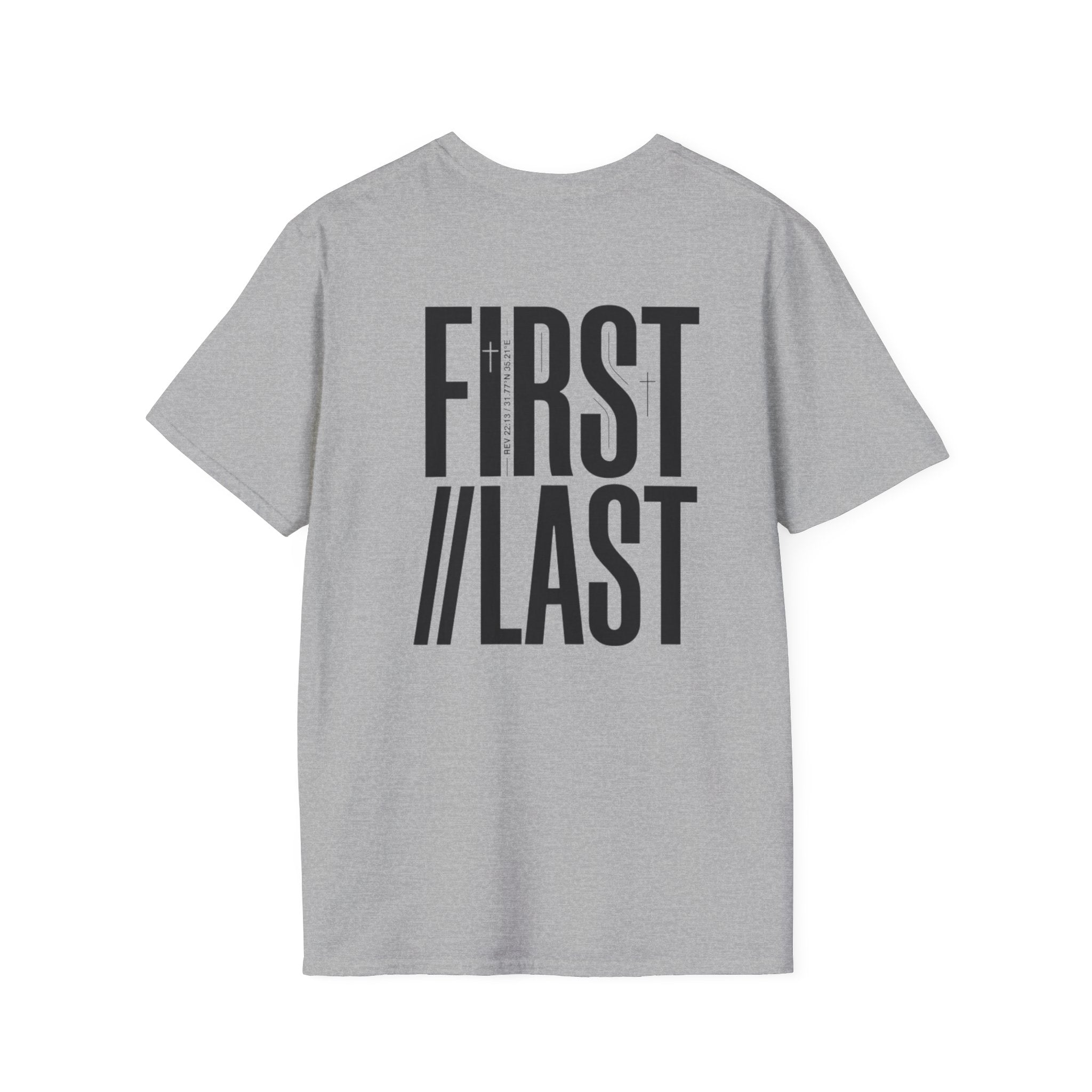 First // Last Graphic T‑Shirt — Minimalist Black Typography Tee