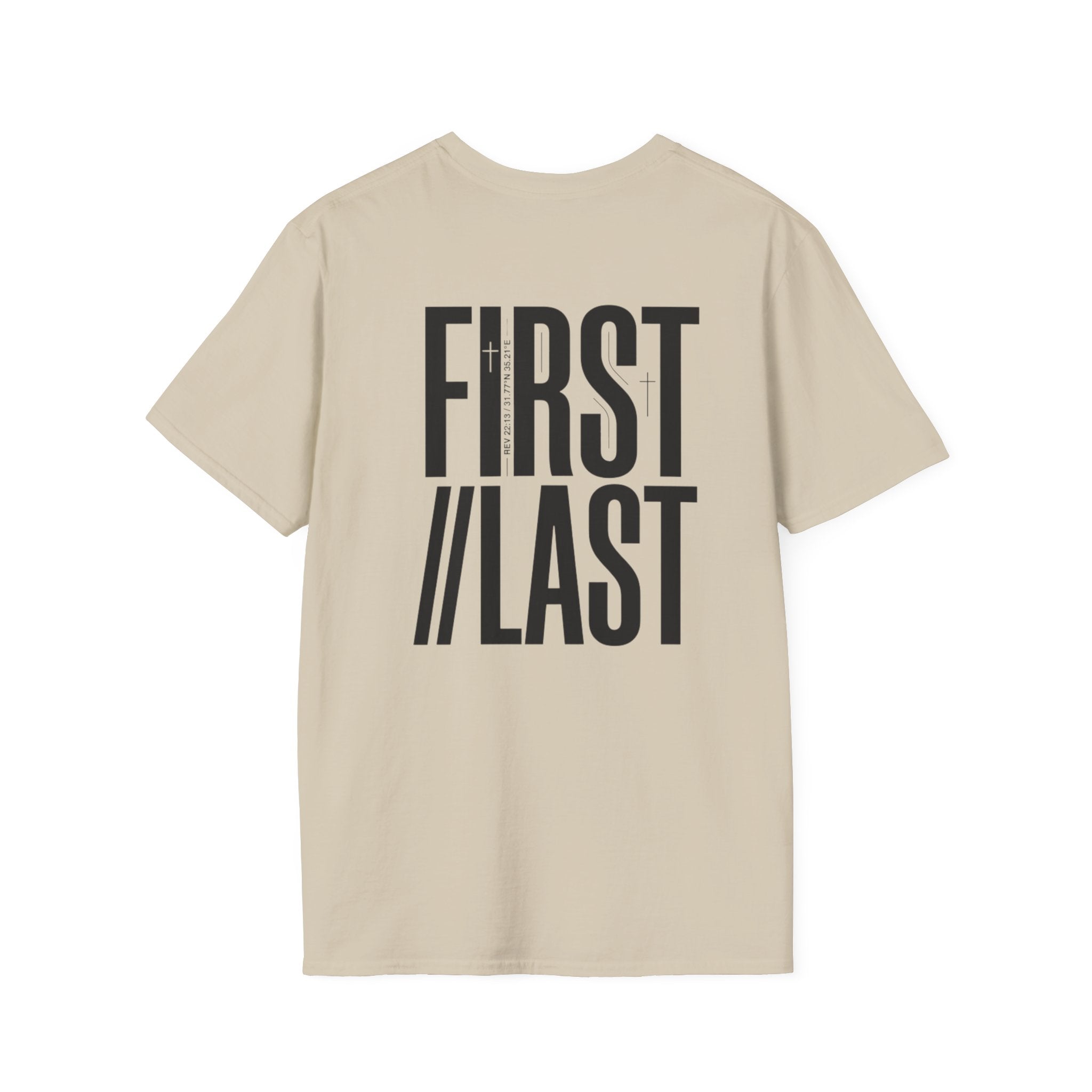 First // Last Graphic T‑Shirt — Minimalist Black Typography Tee