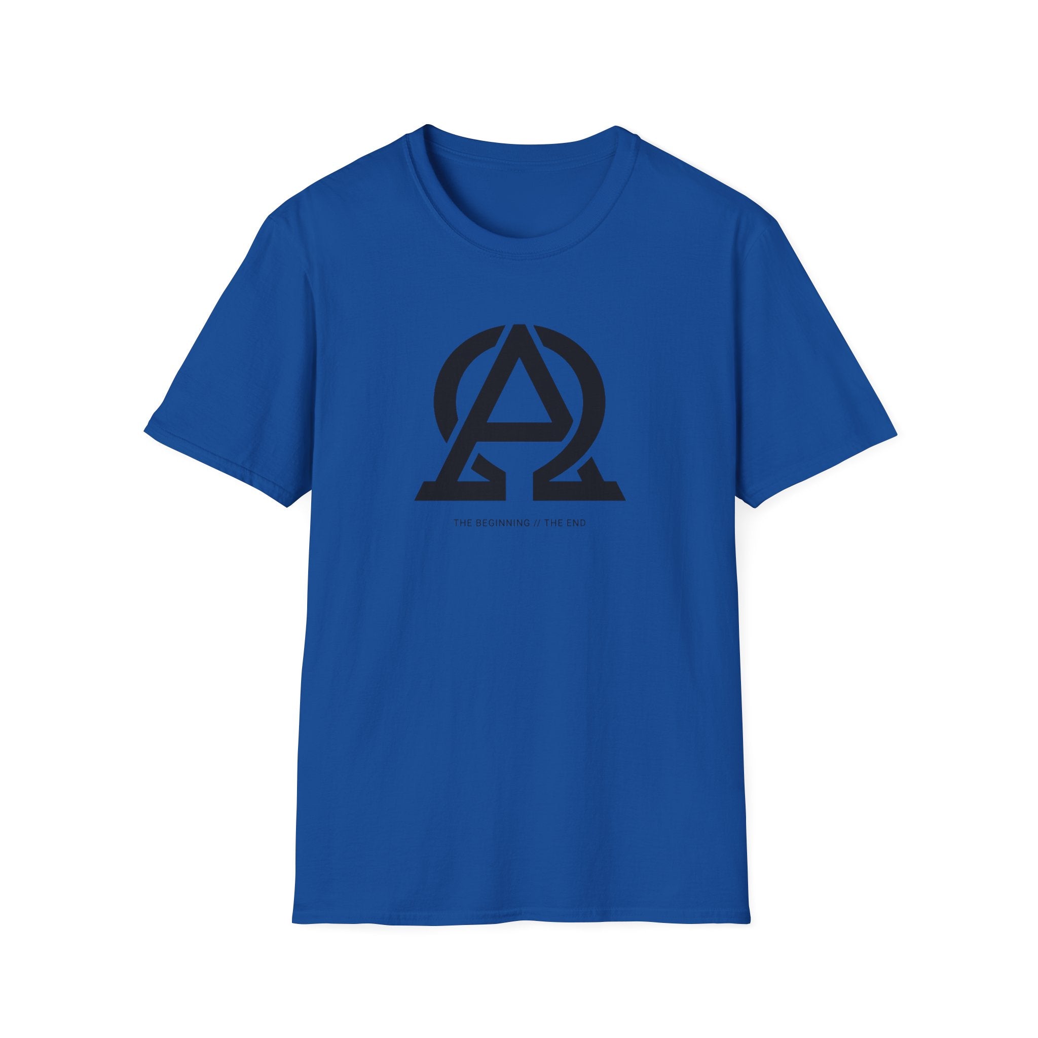 Logo T-Shirt — Minimal 'AΩ' Emblem Tee (The Beginning • The End)