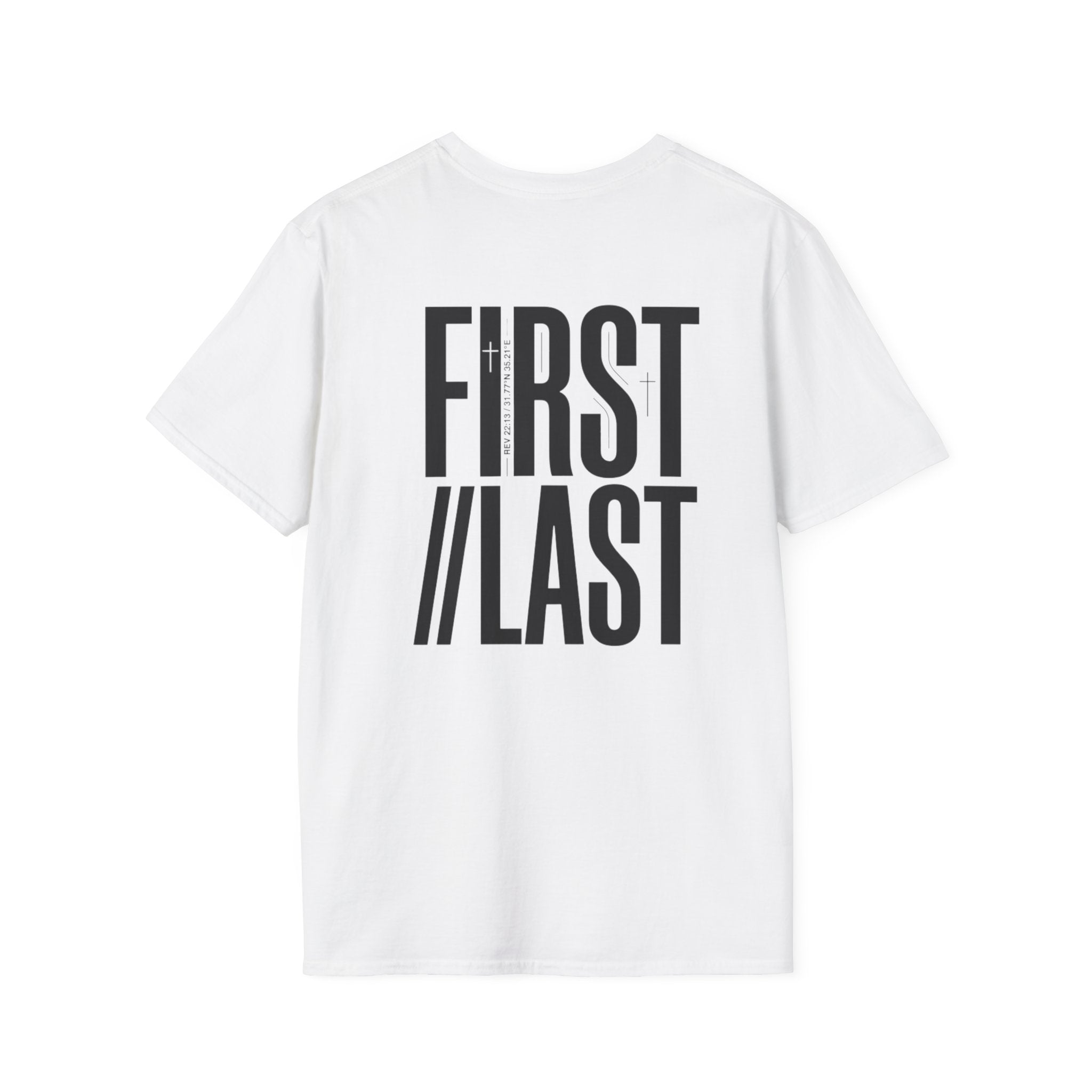 First // Last Graphic T‑Shirt — Minimalist Black Typography Tee
