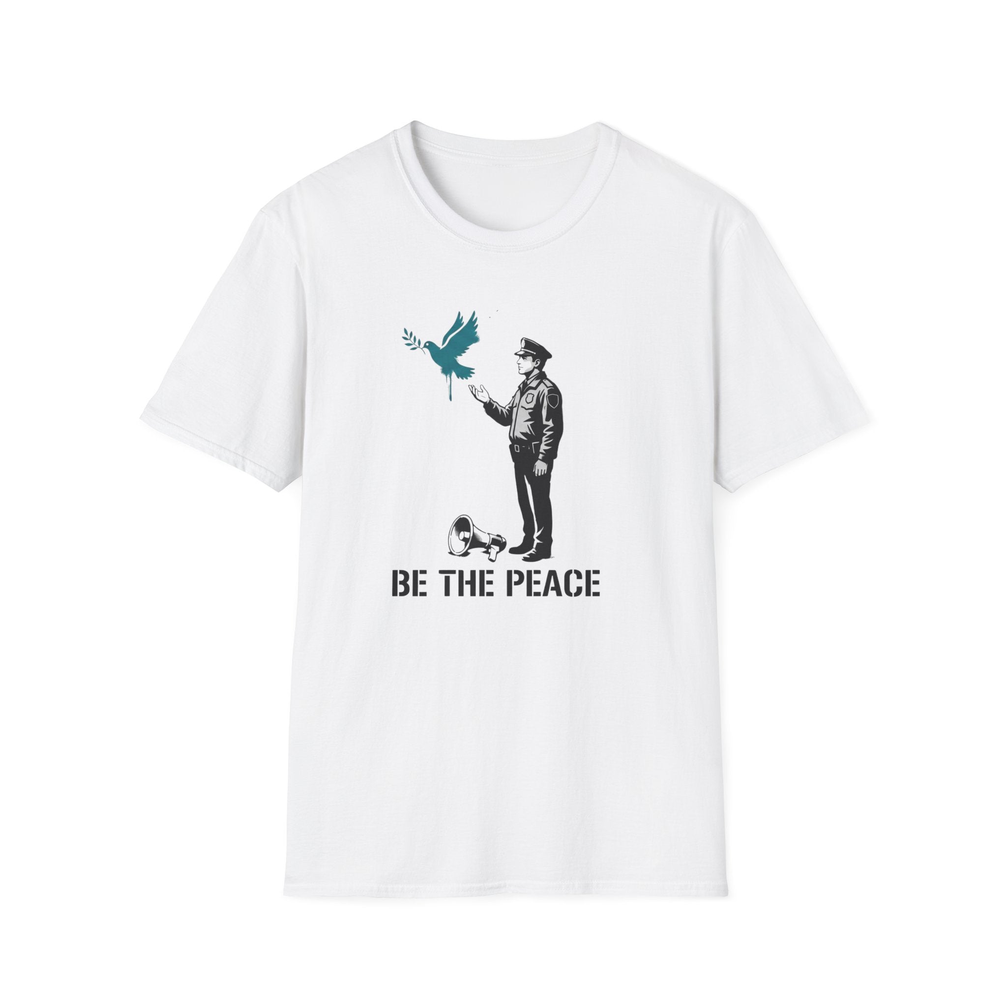 Be The Peace T-Shirt — Dove & Policeman Peaceful Protest Graphic Tee