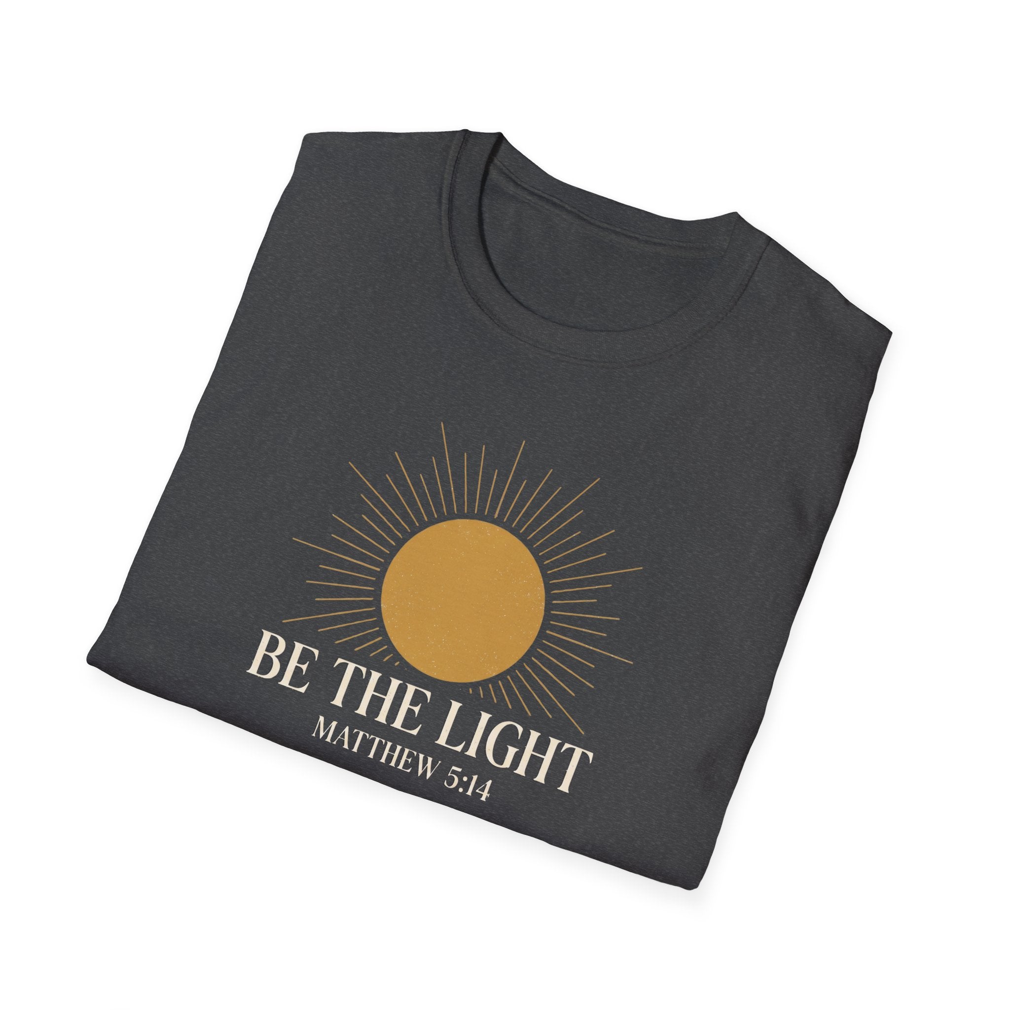 Be the Light T-Shirt — Matthew 5:14 Christian Inspirational Tee