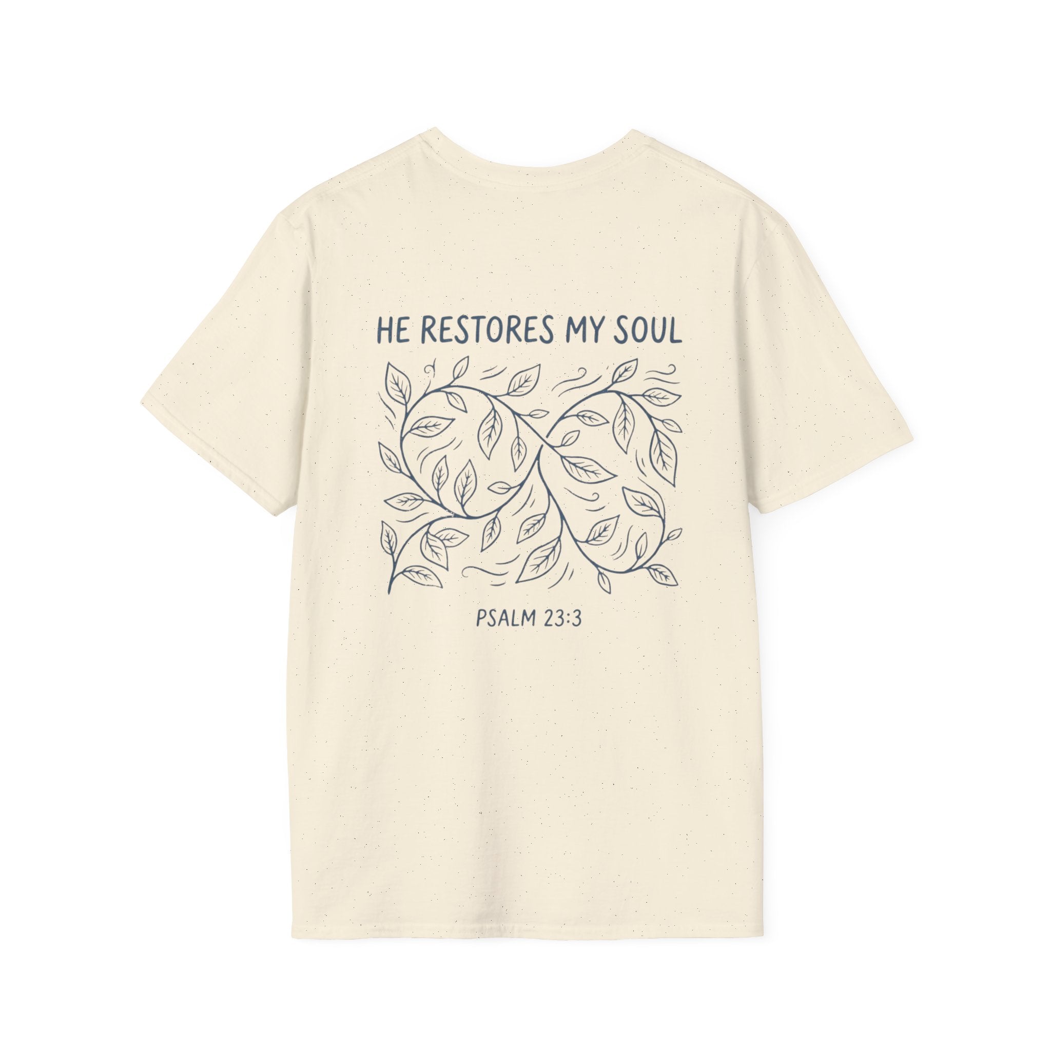 "He restores my soul" Christian Tee